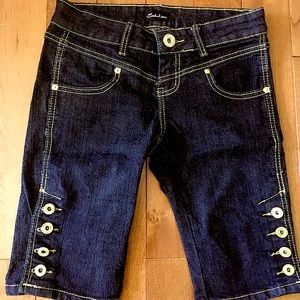 Women’s shorts with nice gold colour buttons jeans